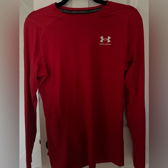 Men's Under Armour HeatGear Long Sleeve- Large, Red - Picture 3 of 4